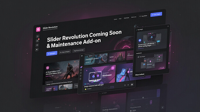 Slider Revolution Coming Soon & Maintenance Add-on