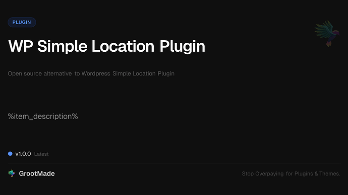 WP Simple Location Plugin