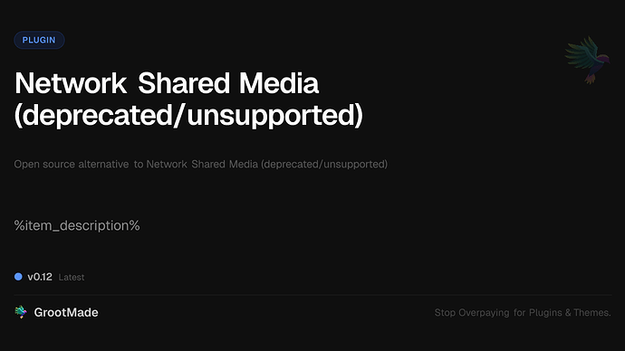 Network Shared Media (deprecated/unsupported)