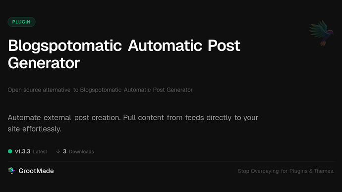Blogspotomatic Automatic Post Generator