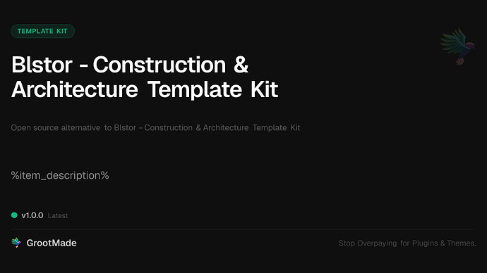 Blstor - Construction & Architecture Template Kit