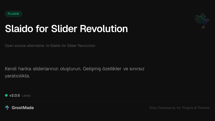 Slaido for Slider Revolution
