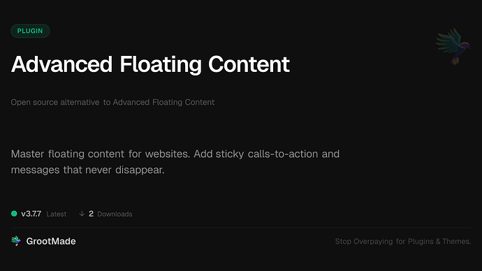 Advanced Floating Content
