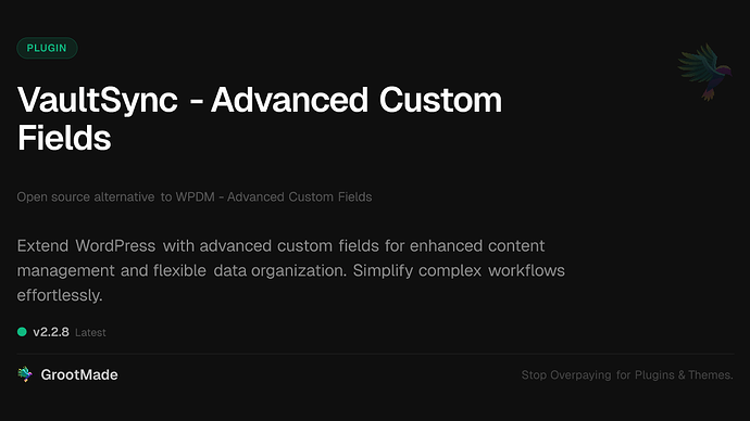 VaultSync - Advanced Custom Fields