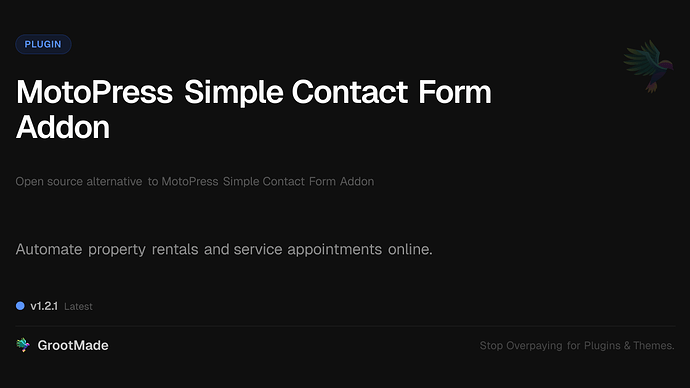 MotoPress Simple Contact Form Addon