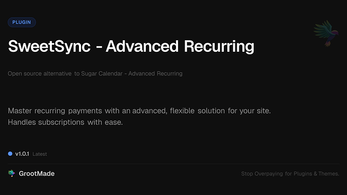 SweetSync - Advanced Recurring