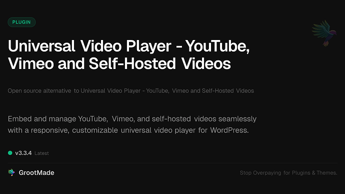 OmniStream Hub - YouTube, Vimeo and Self-Hosted Videos