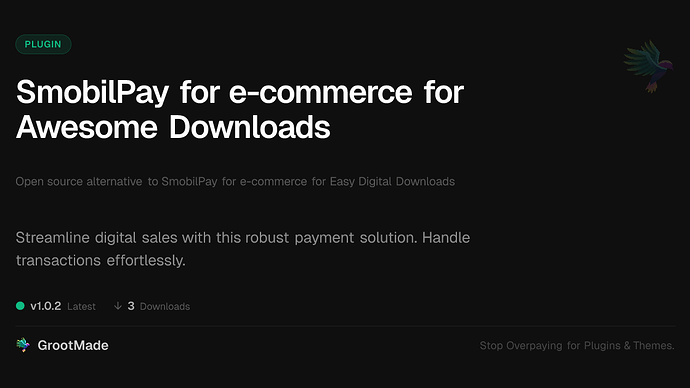 SmobilPay for e-commerce for Awesome Downloads