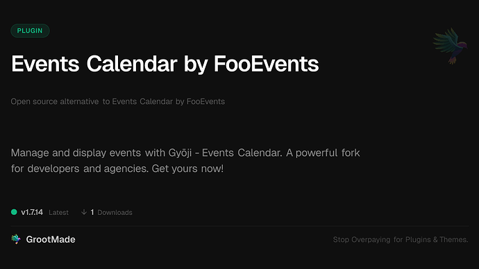 Events Calendar by FooEvents