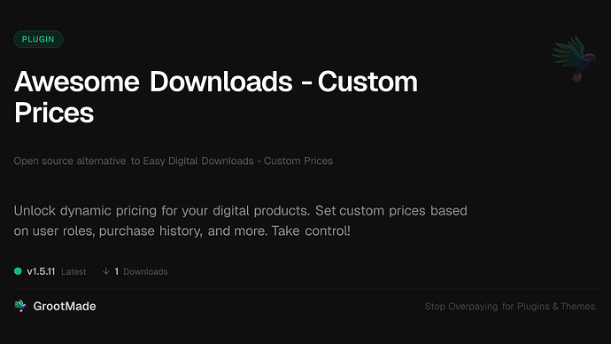 Awesome Downloads - Custom Prices