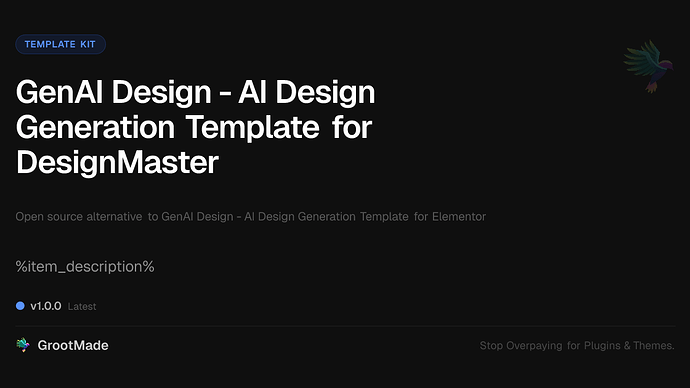 GenAI Design - AI Design Generation Template for DesignMaster