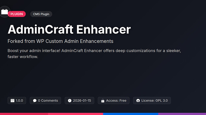 WP Custom Admin Enhancements