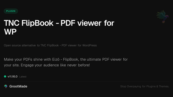 TNC FlipBook - PDF viewer for WP