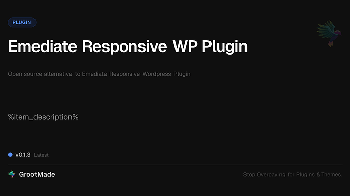 Emediate Responsive WP Plugin