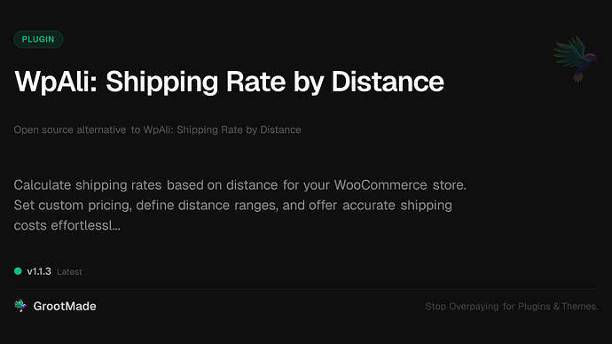 WpAli: Shipping Rate by Distance