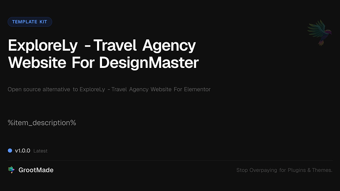 ExploreLy - Travel Agency Website For DesignMaster