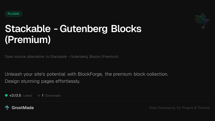 Stackable - Gutenberg Blocks (Premium)
