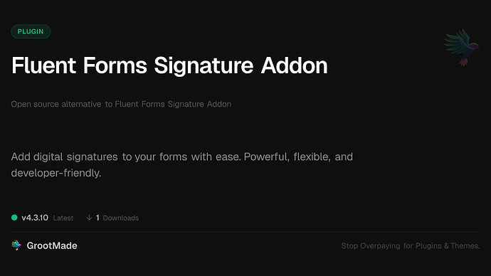 Fluent Forms Signature Addon