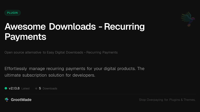 Awesome Downloads - Recurring Payments
