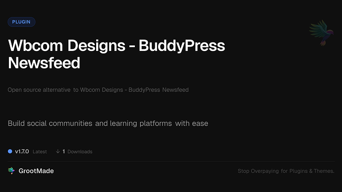 Wbcom Designs - BuddyPress Newsfeed