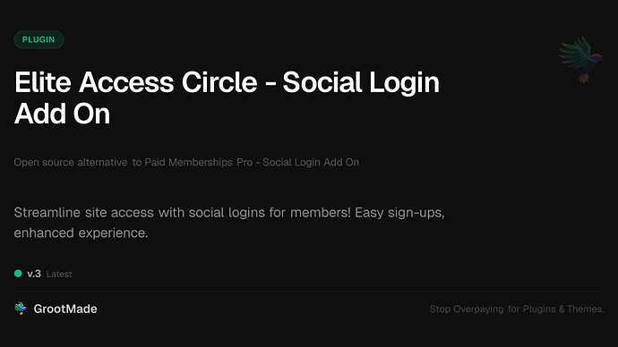 Elite Access Circle - Social Login Add On