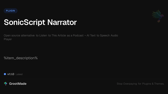 SonicScript Narrator