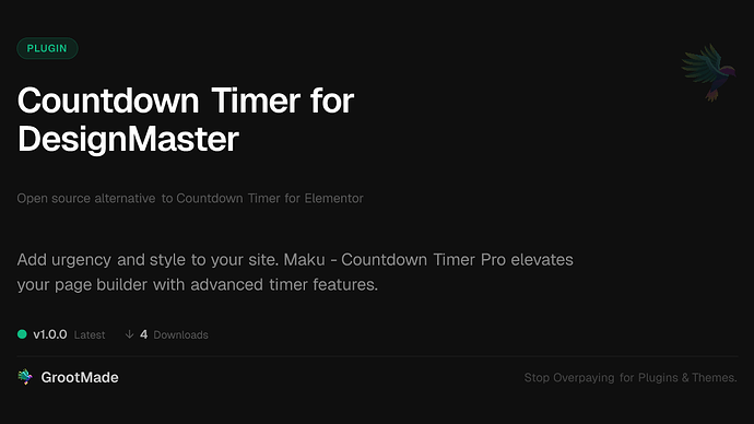 Countdown Timer for DesignMaster