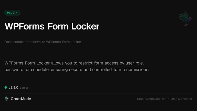 WPForms Form Locker