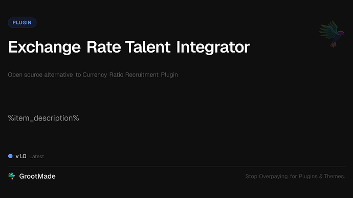 Exchange Rate Talent Integrator