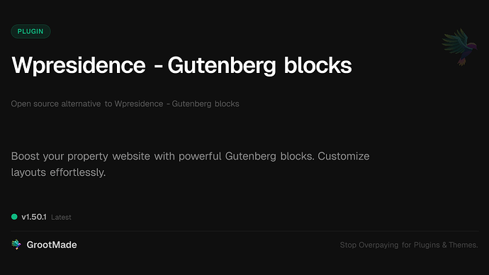 Wpresidence - Gutenberg blocks