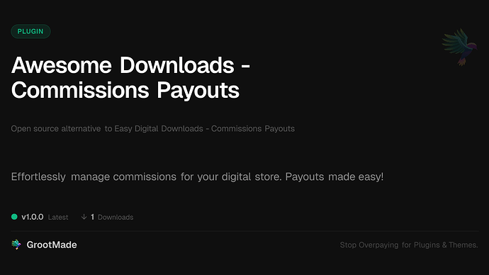 Awesome Downloads - Commissions Payouts