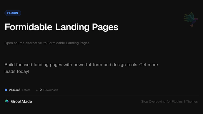 Formidable Landing Pages