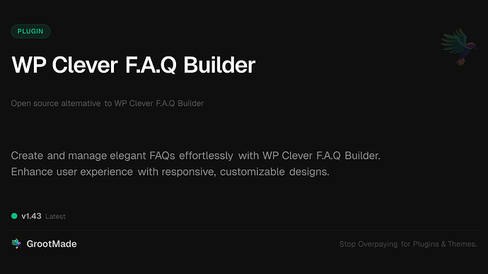 WP Clever F.A.Q Builder
