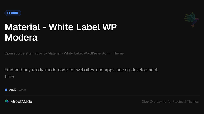 Material - White Label WP Modera