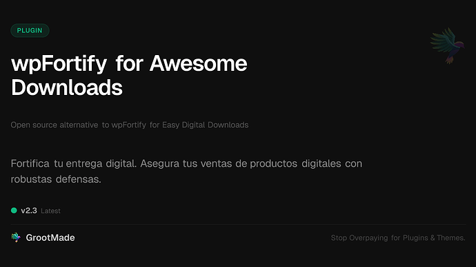 wpFortify for Awesome Downloads