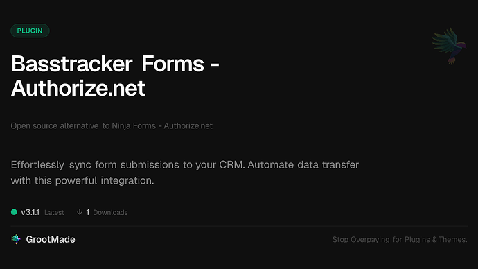 Basstracker Forms - Authorize.net