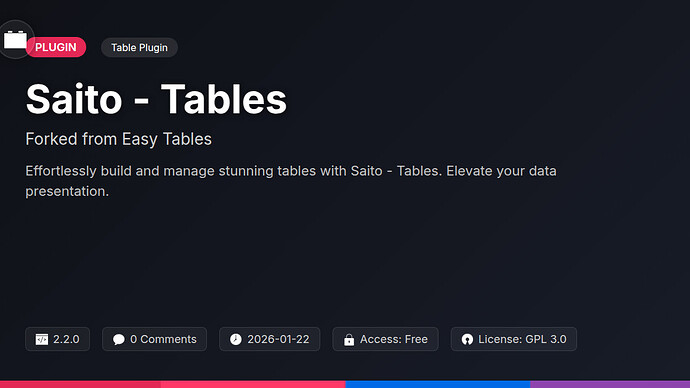 Easy Tables