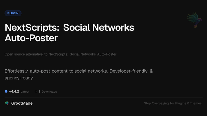 NextScripts: Social Networks Auto-Poster