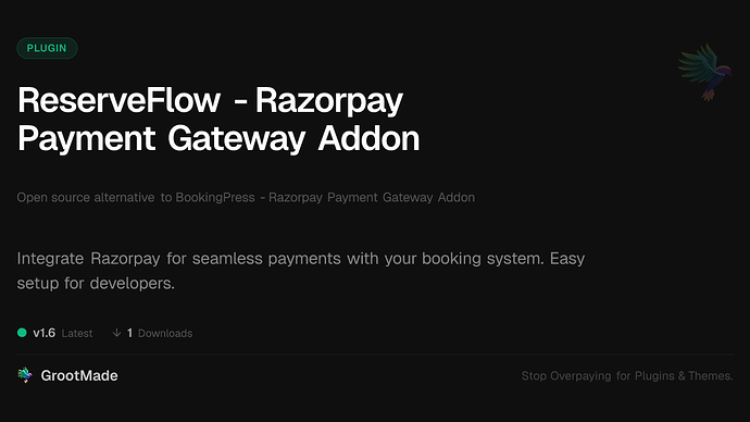 ReserveFlow - Razorpay Payment Gateway Addon
