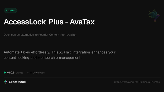 AccessLock Plus - AvaTax