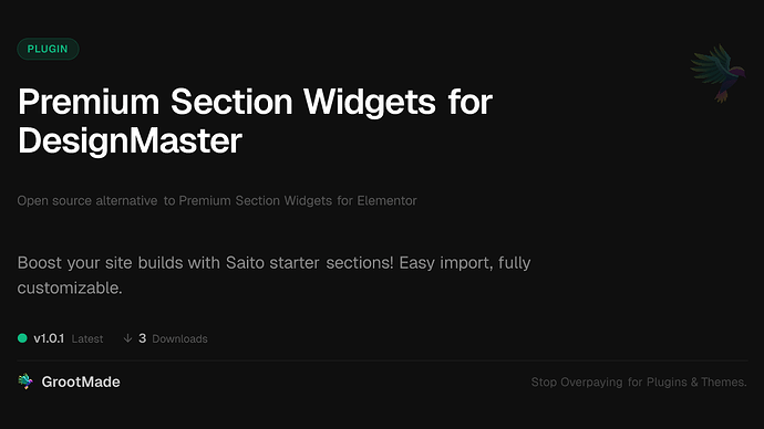 Premium Section Widgets for DesignMaster