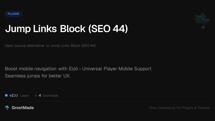 Jump Links Block (SEO 44)