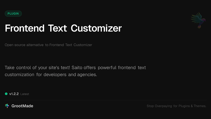 Frontend Text Customizer
