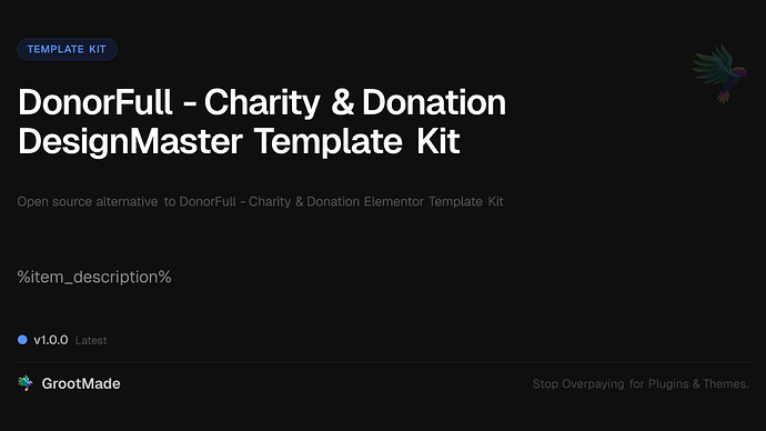 DonorFull - Charity & Donation DesignMaster Template Kit