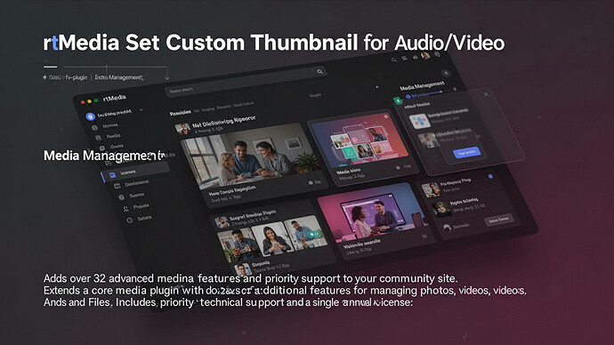 rtMedia Set Custom Thumbnail for Audio/Video