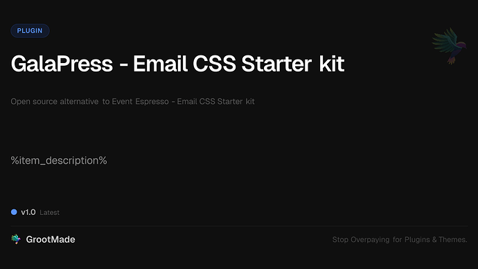 GalaPress - Email CSS Starter kit