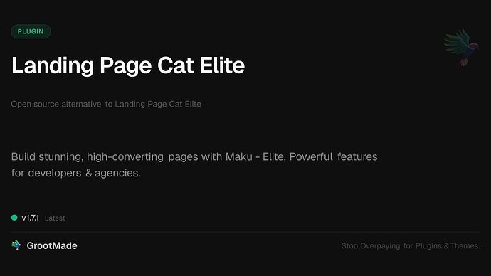 Landing Page Cat Elite