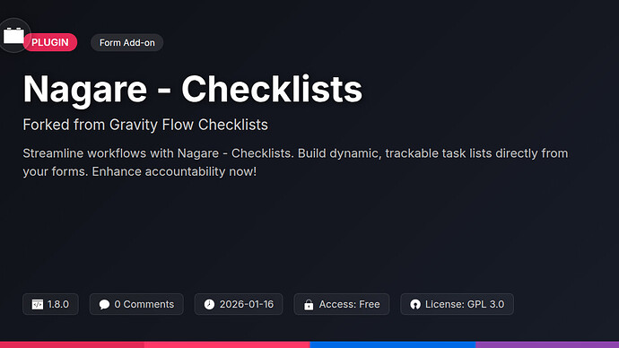 Gravity Flow Checklists