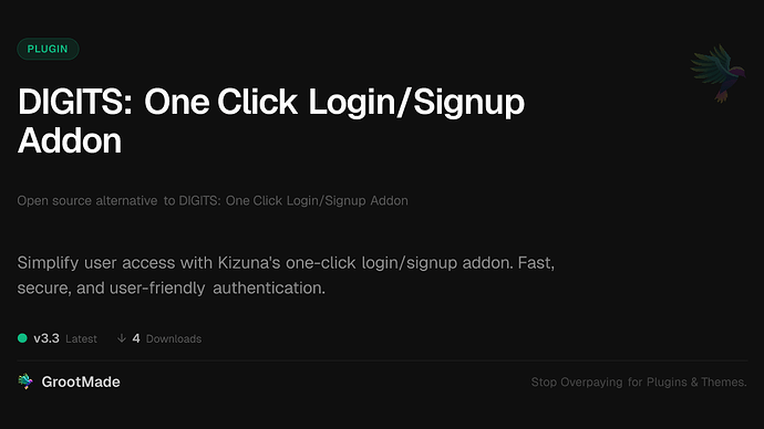 DIGITS: One Click Login/Signup Addon