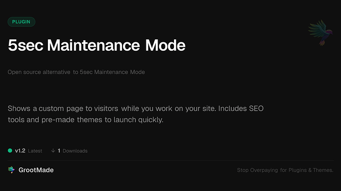 5sec Maintenance Mode